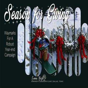 5 Steps to Building a Robust Year-end Campaign!