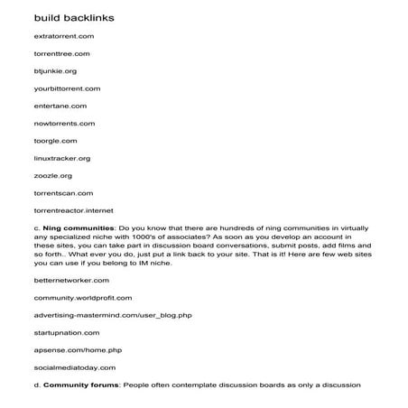 build backlinks