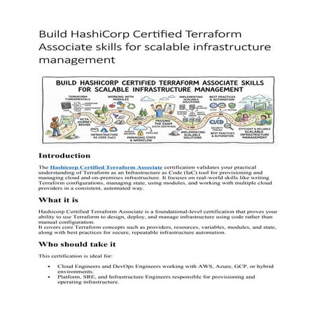 Build HashiCorp Certified Terraform Associate skills for scalable ...