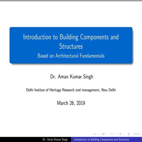 Introduction to Building Components and Structures Based on Architectural Fun...