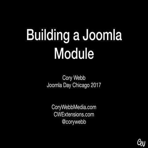 Building a Joomla Module