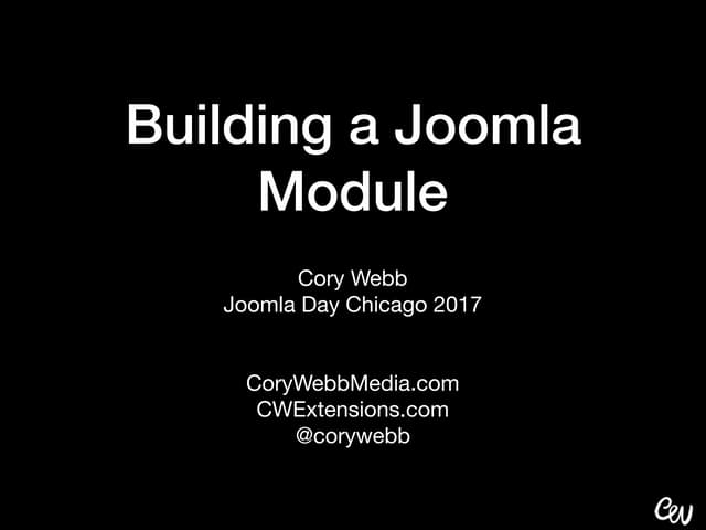Building a Joomla Module