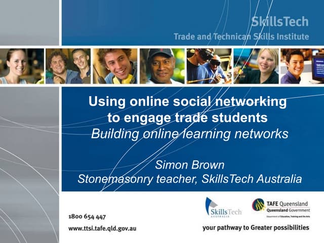 Using online social networking to engage trade students