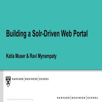 Building a Solr-driven Web Portal