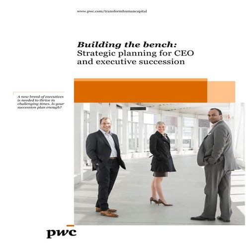Building bench strategic planning ceos executive succession