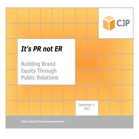 Building Brand Equity with PR