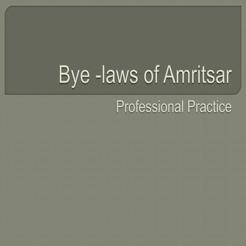 Building bye-laws-of-amritsar