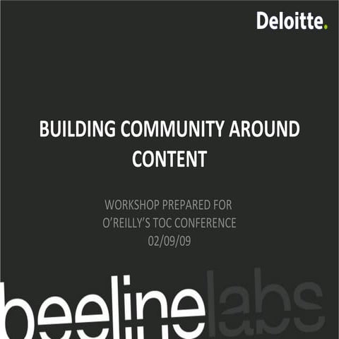 Building Communities Around Content