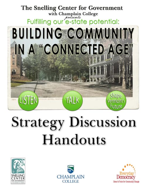 Building Community in a "Connected"...