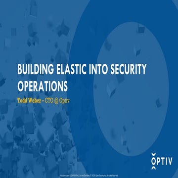 Building Elastic into security operations