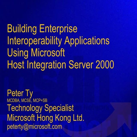 Building Enterprise Interoperability Applications Using Microsoft