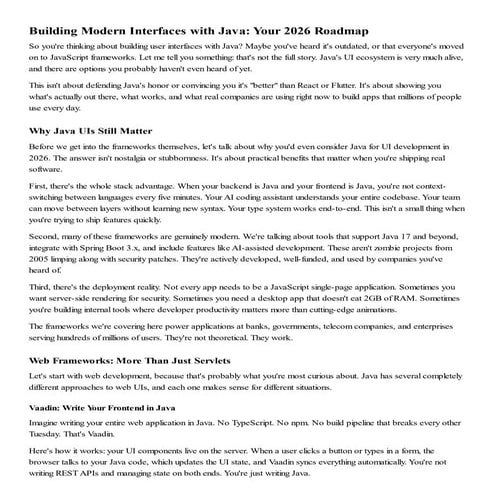 Building Modern Interfaces with Java: Your 2026 Roadmap | PDF