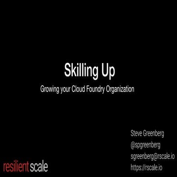 CF Summit: Skilling Up
