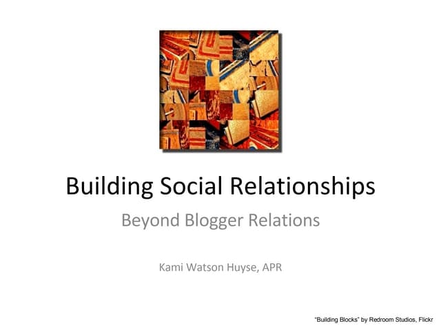 Building Social Relationships: Beyo...
