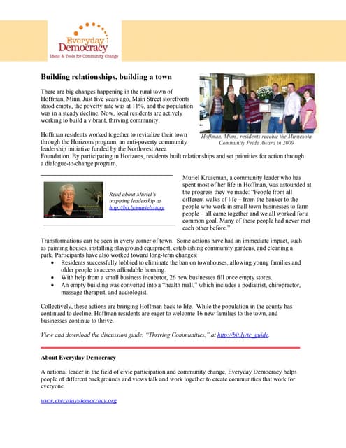 Building relationships, building a ...