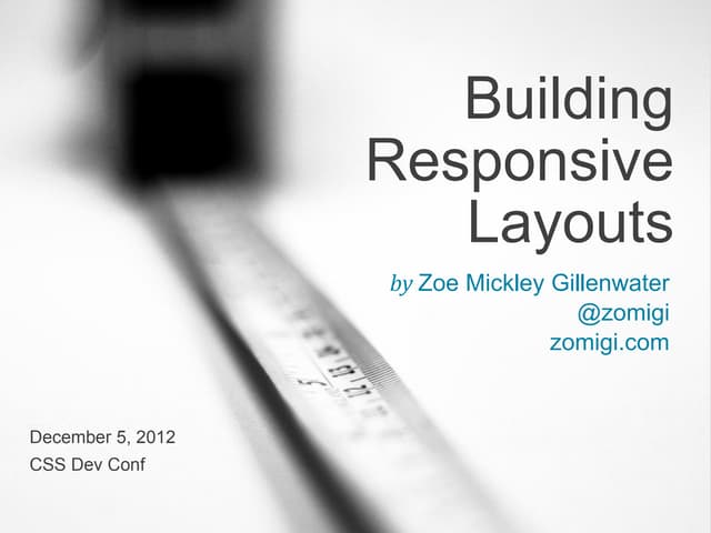 Building Responsive Layouts