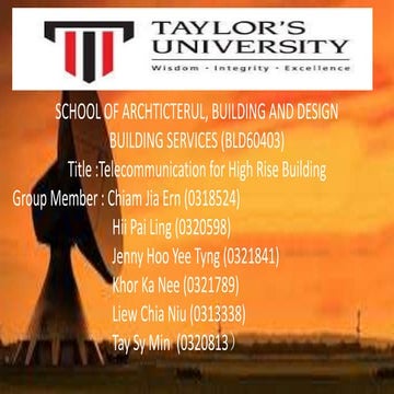 Building services- telecommunications for high rise building