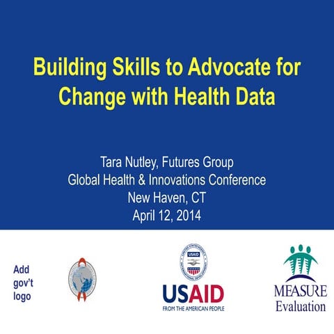 Building Skills to Advocate for Change with Health Data