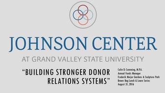 Building Stronger Donor Relations Systems