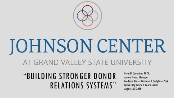 Building Stronger Donor Relations Systems