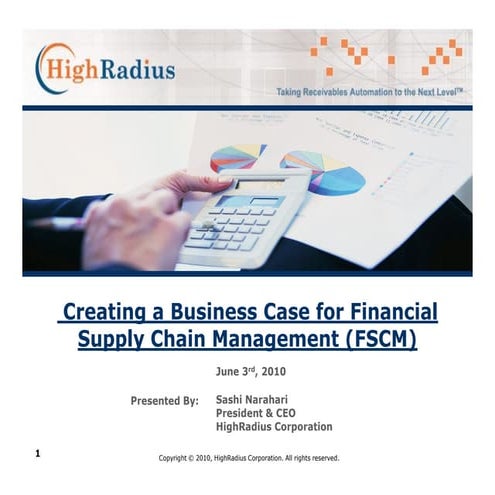 Building a business case for SAP FSCM 