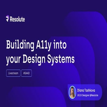 Building Accessibility into Your Design Systems