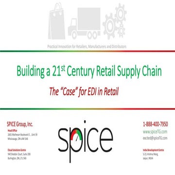 Building a 21st century retail supply chain  - the case for edi in retail -- ...