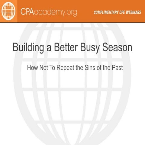 Building a Better Busy Season