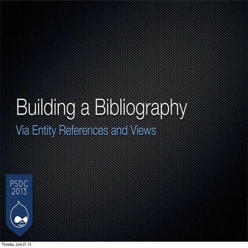 Building a Bibliography