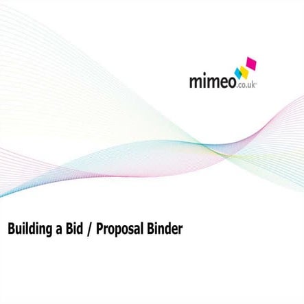 Building a bid response in mimeo
