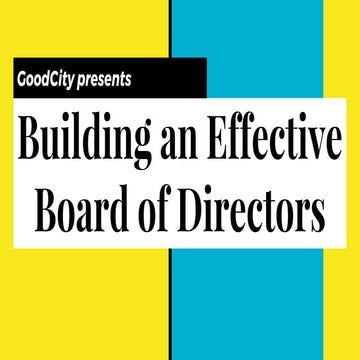 Building a Board of Directors