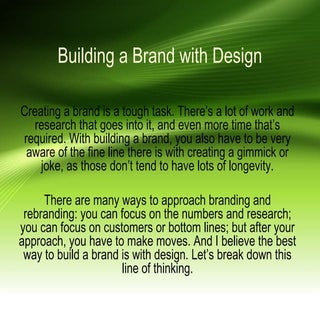 Building a Brand with Design
