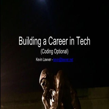 Building a career in tech