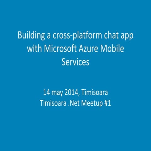 Building a chat app with windows azure mobile