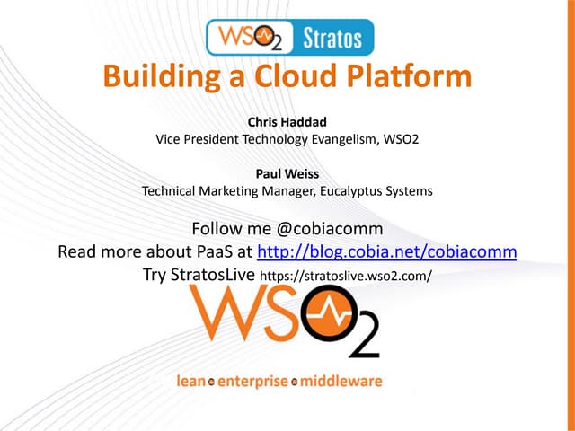 Building A Cloud Platform