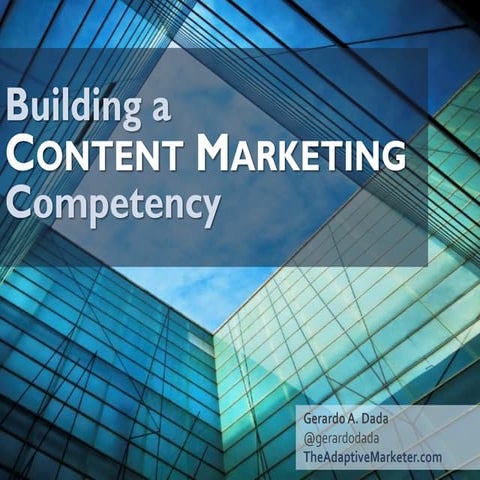 Building a Content Marketing Competency