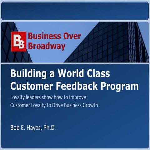 Building a Customer Feedback Program