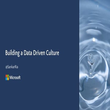 Building a data driven culture - ProductCon Seattle - 062519