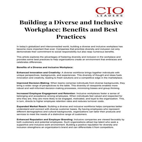 Building a Diverse and Inclusive Workplace_ Benefits and Best Practices.pdf