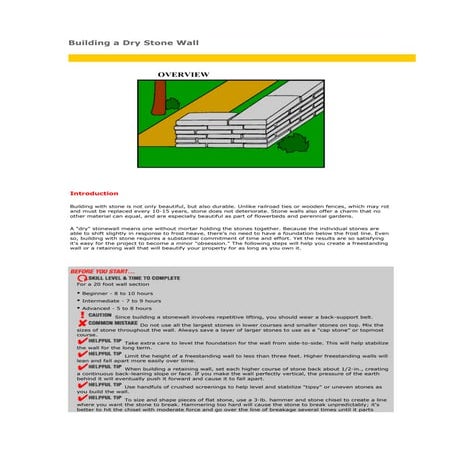 Building a dry stone wall
