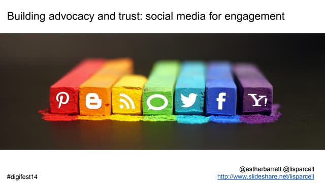 Building advocacy and trust: social media for engagement