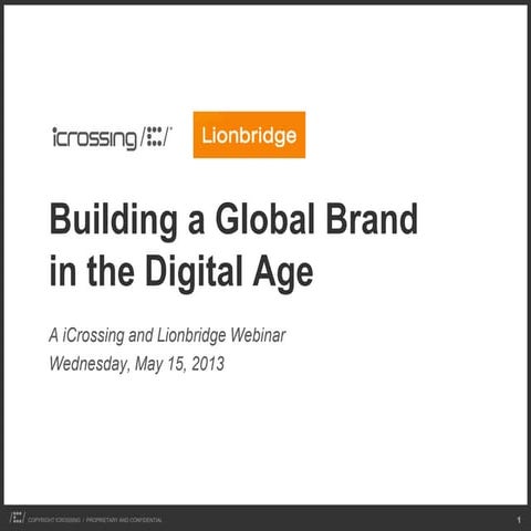Building a Global Brand in the Digital Age