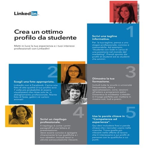 Crea un ottimo profilo LinkedIn da studente
