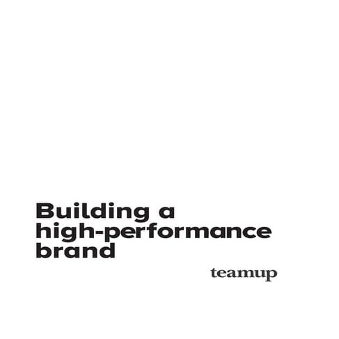 Building High Performance Brands | PDF