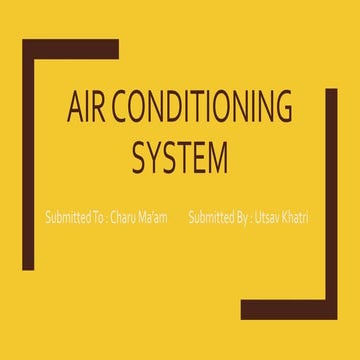 Building air con. system