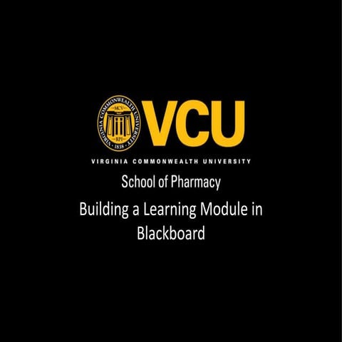 Building a learning module