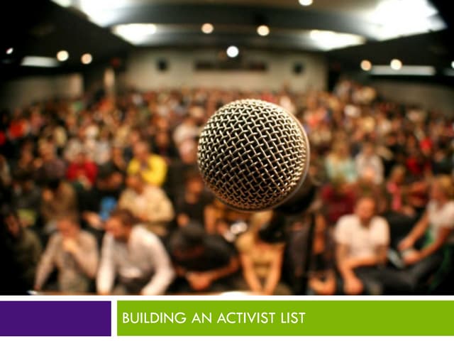 Building an Activist List