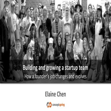 Building and growing a startup team