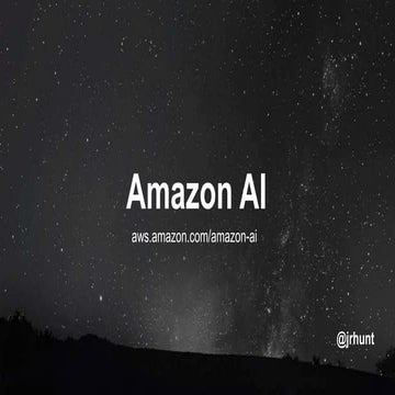 Building and Operating AI Services at Scale by Randall Hunt, Amazon Web Services