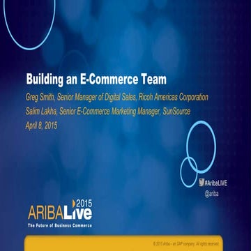 Building an E-Commerce Team